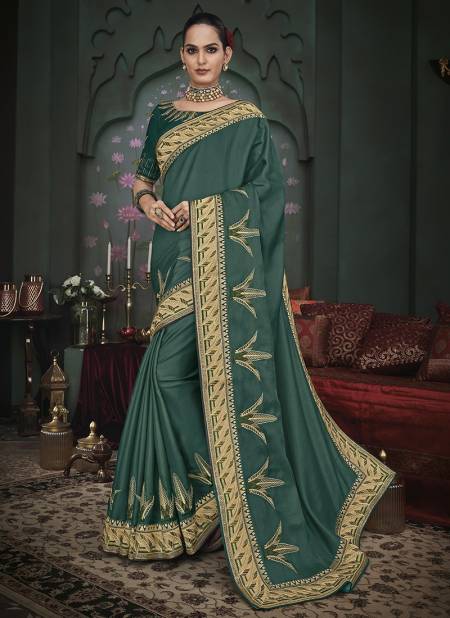 Gray Colour BK Vanya 3100 Fancy Latest Designer Festive Wear Heavy Satin Saree Collection 3112